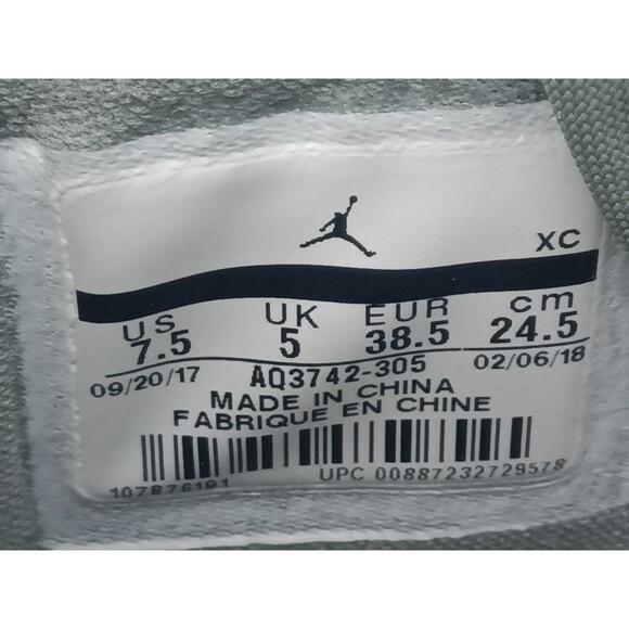 Nike Jordan 1 Retro High Zip Women's Size 7 Shoes Mica Green Suede - Picture 7 of 12